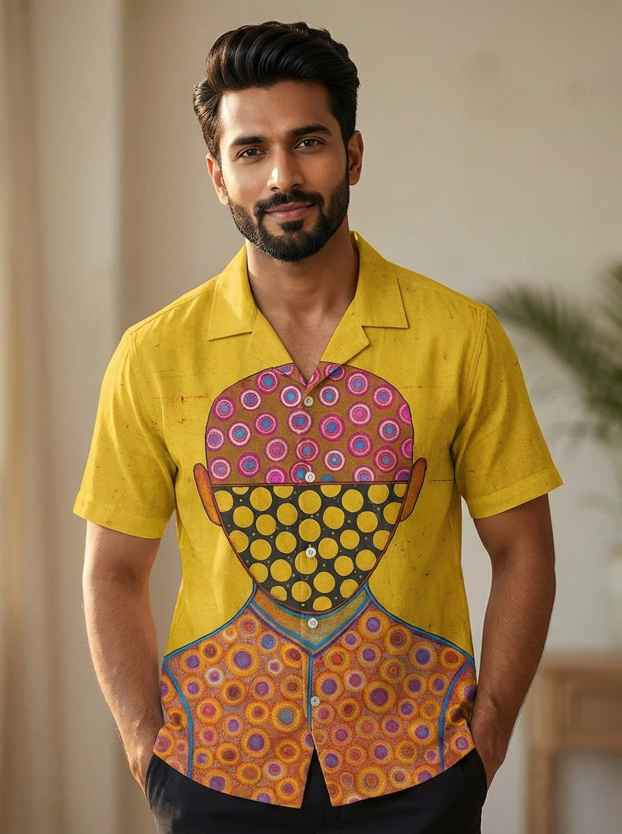 Graphic Modern printed half shirt
