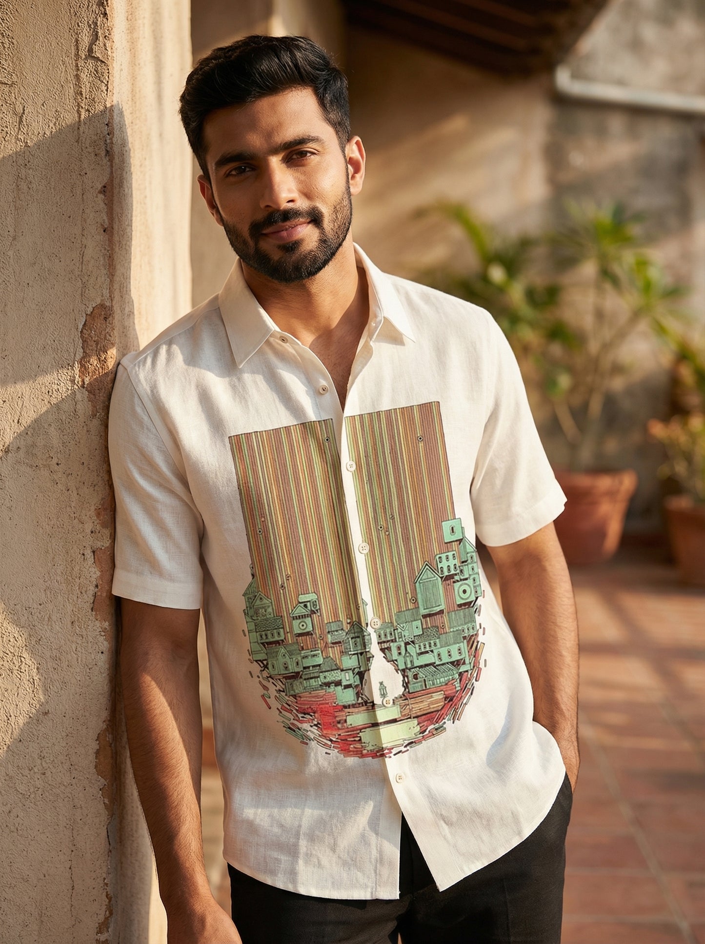 Pista Printed Half Sleeve Shirt