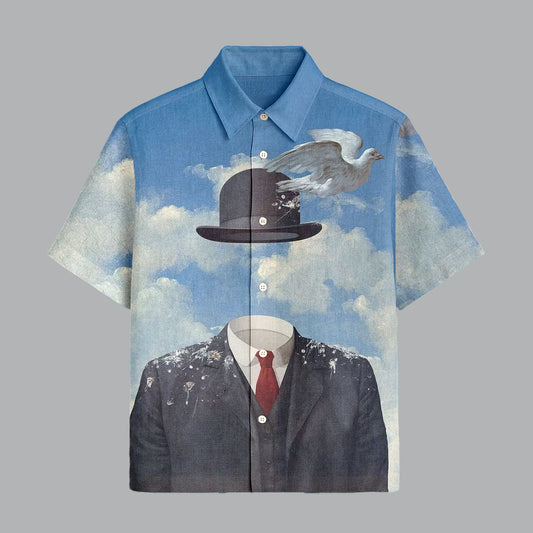 Blue Printed Half Sleeve Shirt