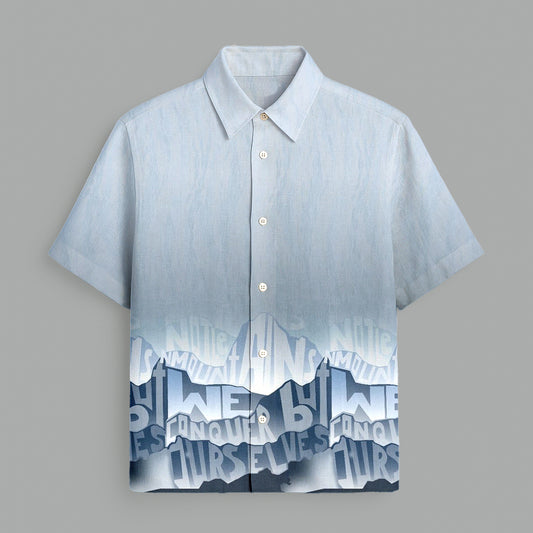 Sky Blue Printed Half Sleeve Shirt
