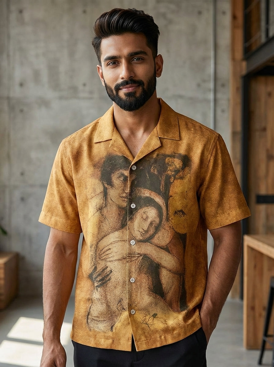 Vintage Art printed half shirt