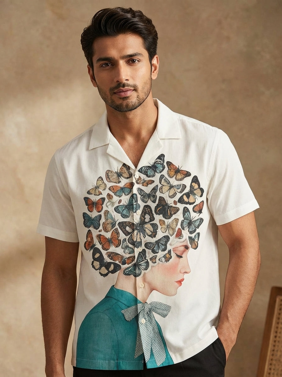Butterfly Art printed half shirt