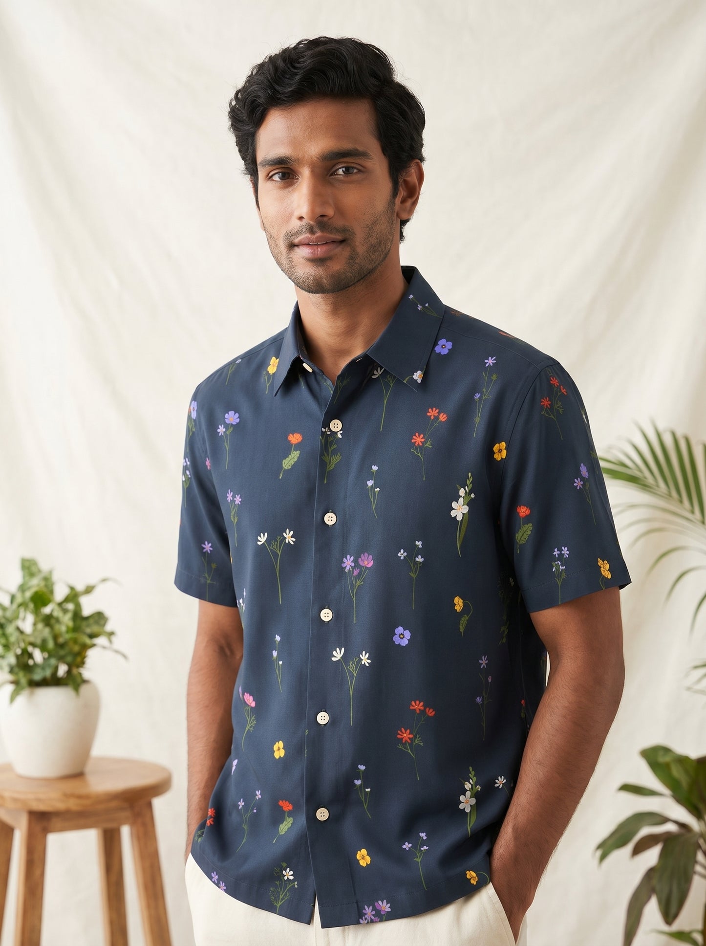 Midnight printed half shirt